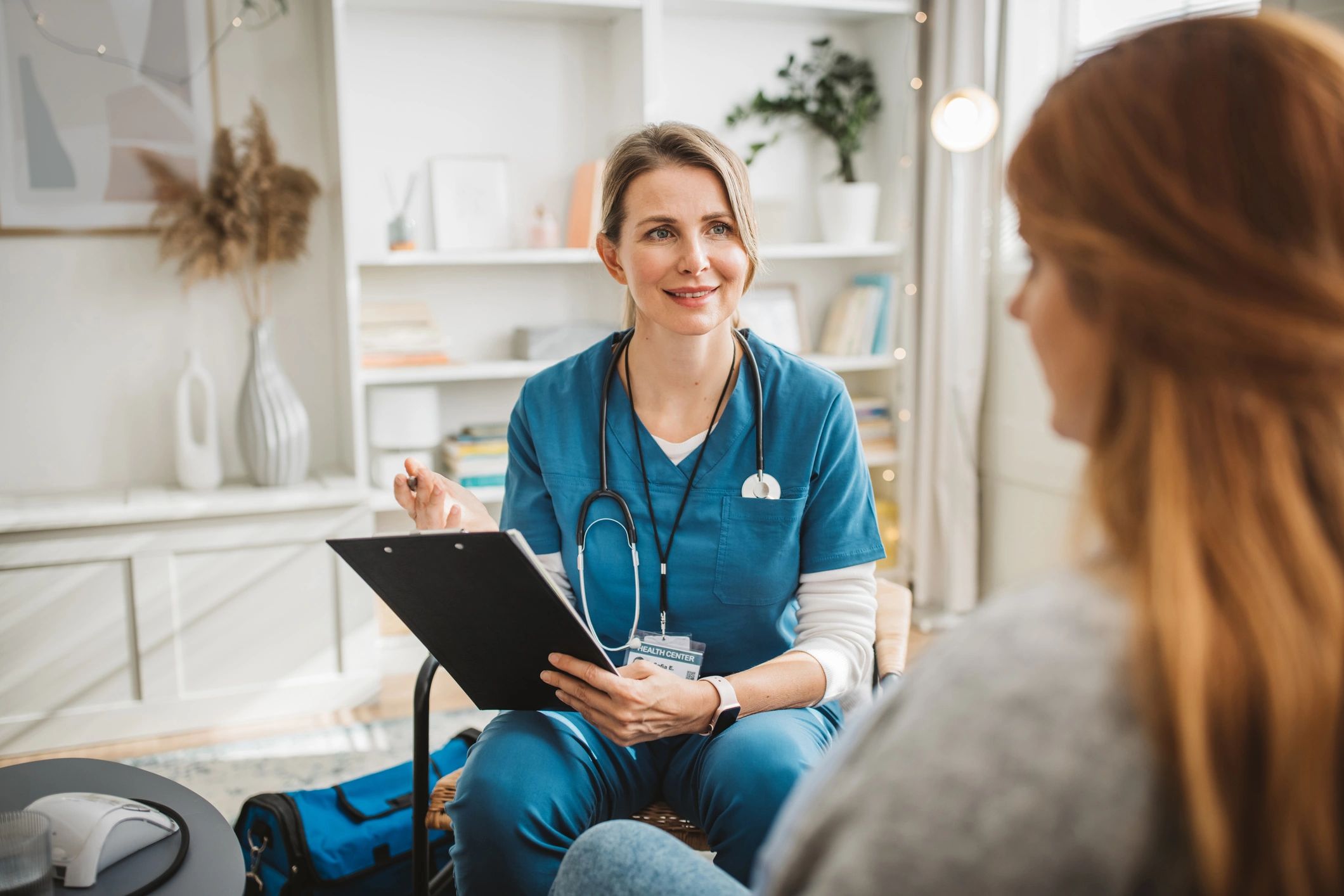 medical services, doctor with patient, primary care, mental health, behavioral health, home visit, telehealth, diagnostic testing, psychology